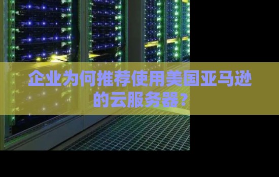 企业为何推荐使用美国亚马逊的云服务器？