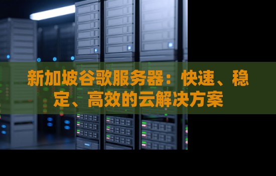 新加坡谷歌服务器怎么样：快速、稳定、高效的云解决方案